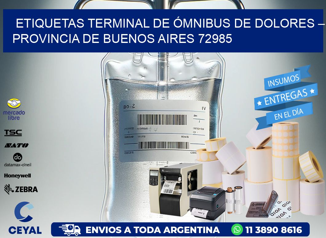 ETIQUETAS TERMINAL DE ÓMNIBUS DE DOLORES – PROVINCIA DE BUENOS AIRES 72985
