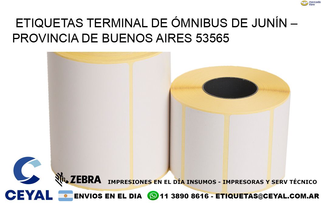 ETIQUETAS TERMINAL DE ÓMNIBUS DE JUNÍN – PROVINCIA DE BUENOS AIRES 53565