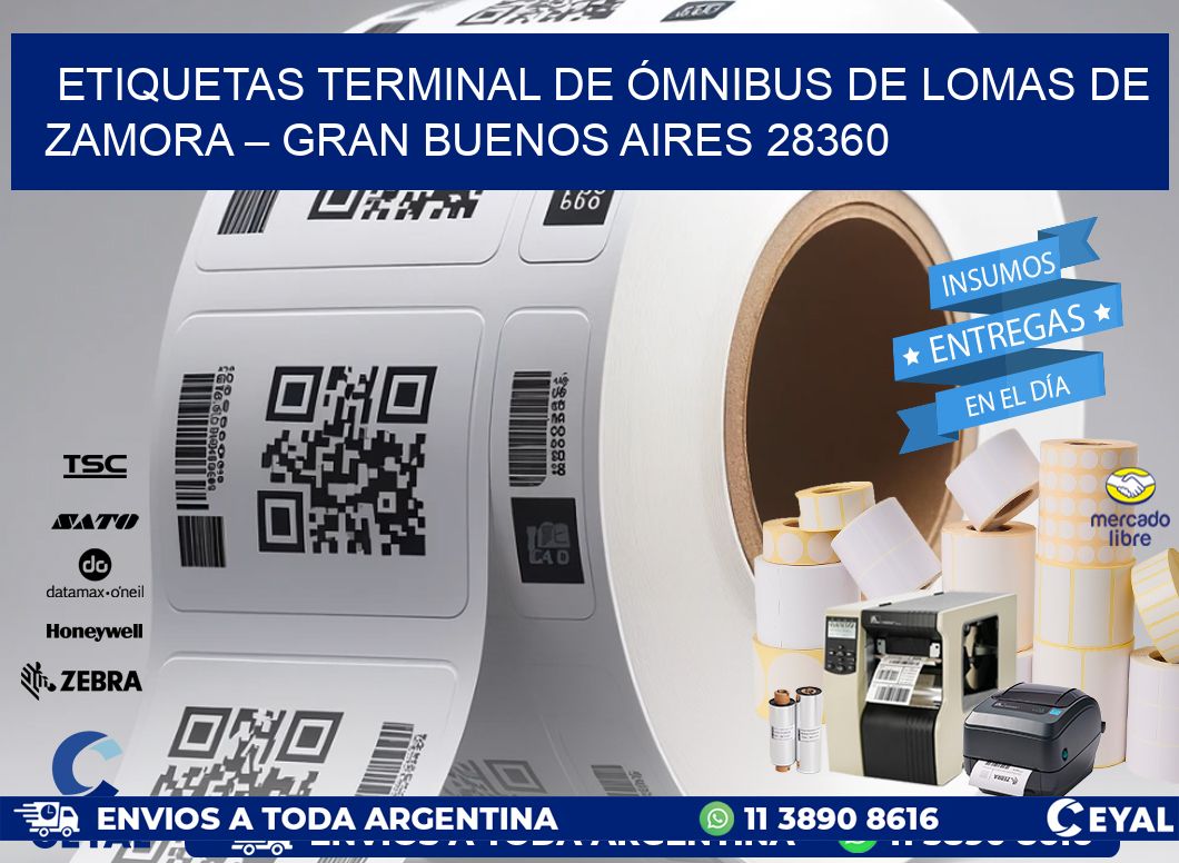 ETIQUETAS TERMINAL DE ÓMNIBUS DE LOMAS DE ZAMORA – GRAN BUENOS AIRES 28360