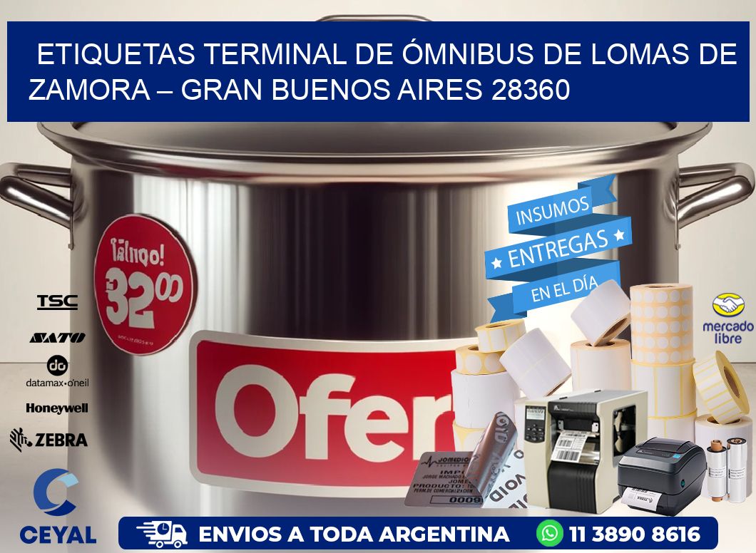 ETIQUETAS TERMINAL DE ÓMNIBUS DE LOMAS DE ZAMORA – GRAN BUENOS AIRES 28360