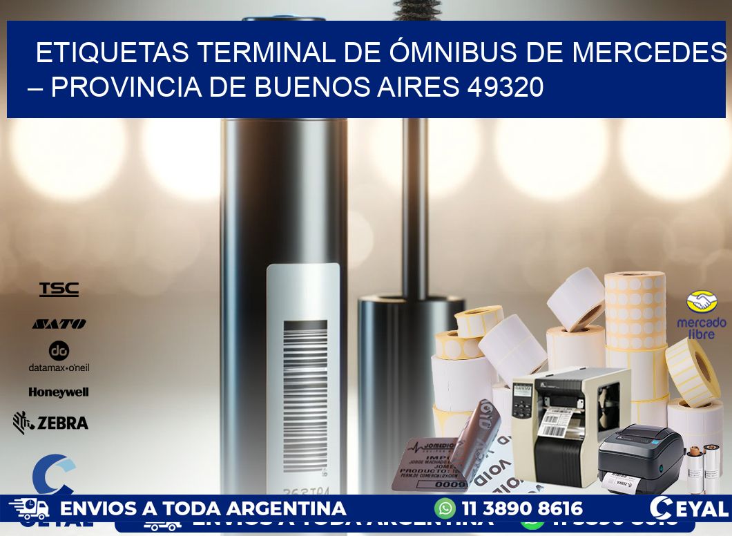 ETIQUETAS TERMINAL DE ÓMNIBUS DE MERCEDES – PROVINCIA DE BUENOS AIRES 49320