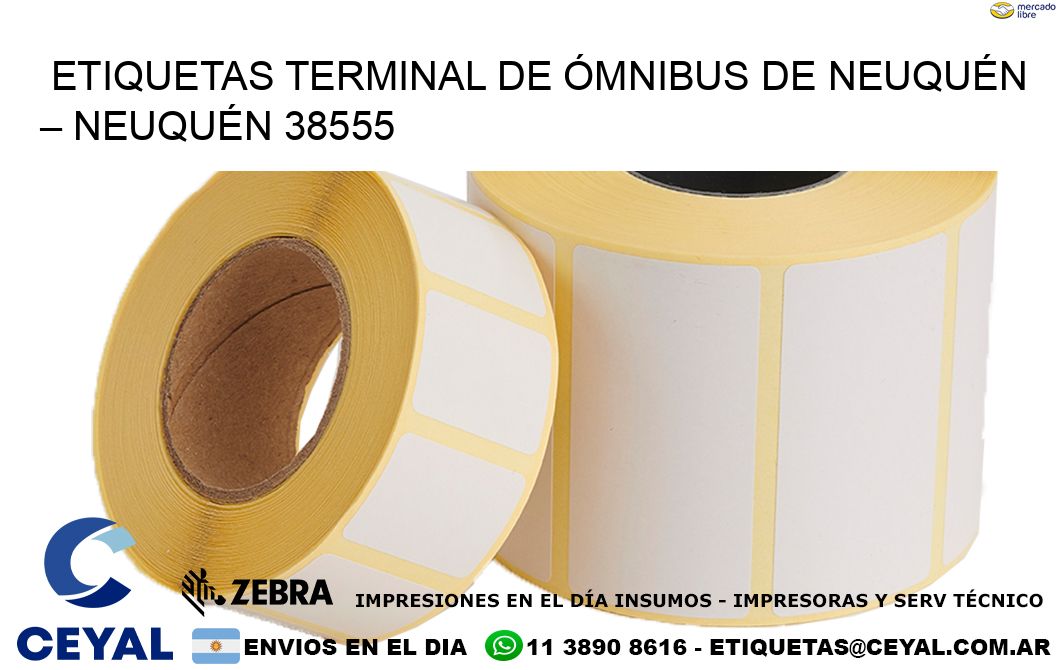 ETIQUETAS TERMINAL DE ÓMNIBUS DE NEUQUÉN – NEUQUÉN 38555
