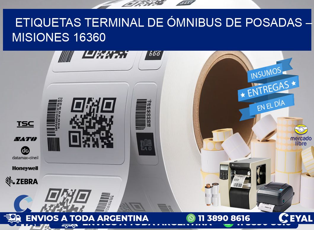 ETIQUETAS TERMINAL DE ÓMNIBUS DE POSADAS – MISIONES 16360