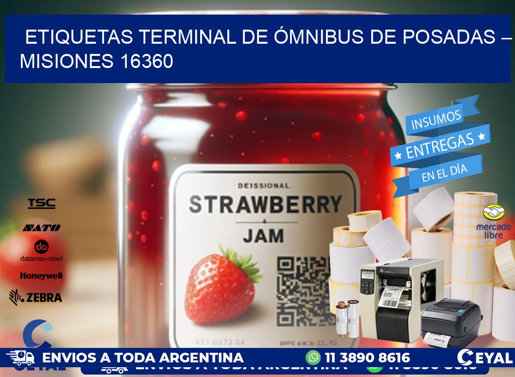 ETIQUETAS TERMINAL DE ÓMNIBUS DE POSADAS – MISIONES 16360