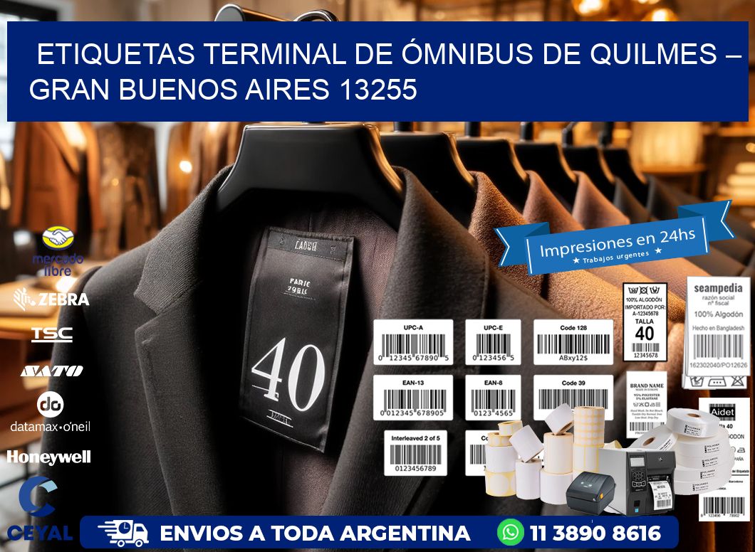 ETIQUETAS TERMINAL DE ÓMNIBUS DE QUILMES – GRAN BUENOS AIRES 13255