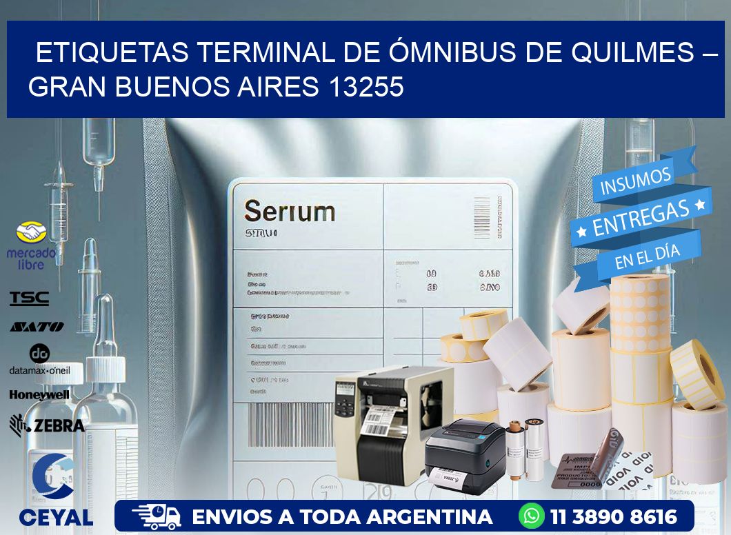 ETIQUETAS TERMINAL DE ÓMNIBUS DE QUILMES – GRAN BUENOS AIRES 13255