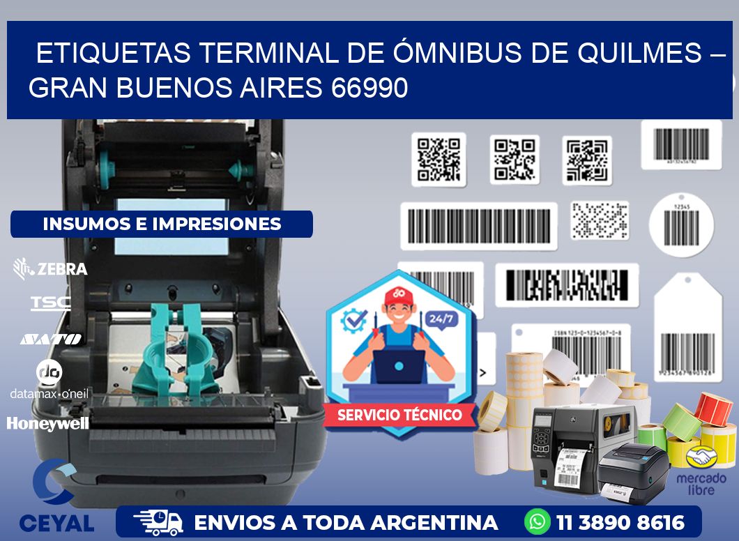 ETIQUETAS TERMINAL DE ÓMNIBUS DE QUILMES – GRAN BUENOS AIRES 66990
