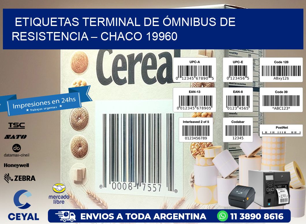 ETIQUETAS TERMINAL DE ÓMNIBUS DE RESISTENCIA – CHACO 19960