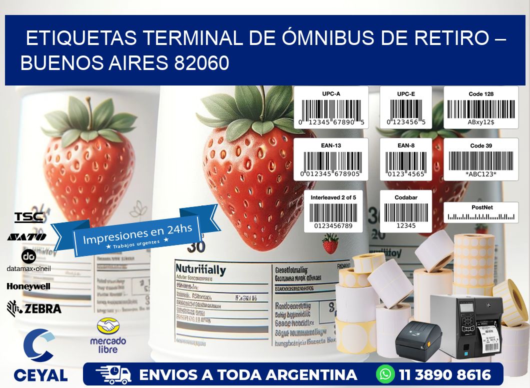 ETIQUETAS TERMINAL DE ÓMNIBUS DE RETIRO – BUENOS AIRES 82060