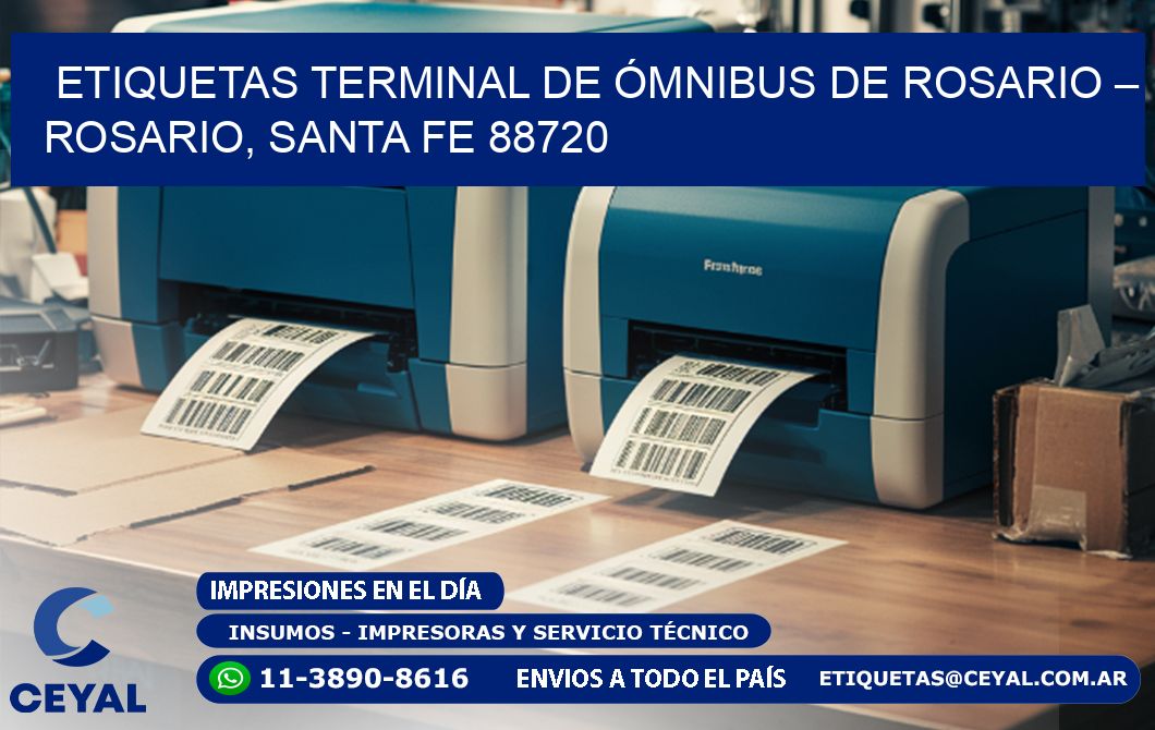 ETIQUETAS TERMINAL DE ÓMNIBUS DE ROSARIO – ROSARIO, SANTA FE 88720