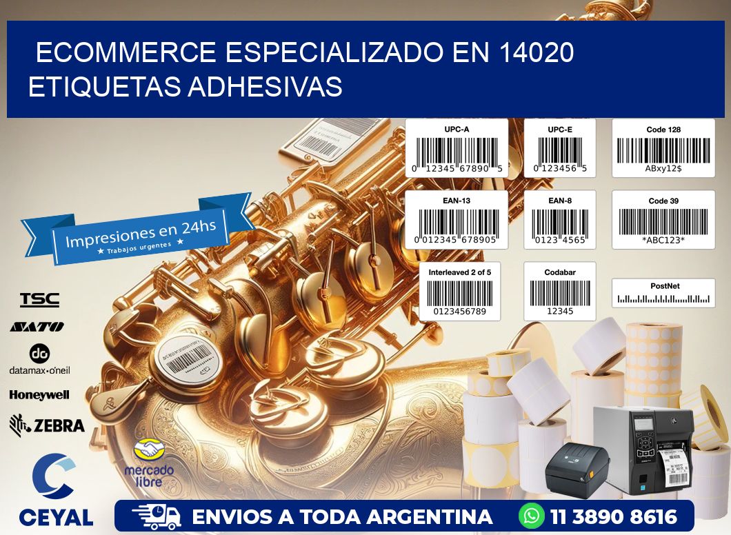 Ecommerce Especializado en 14020 Etiquetas Adhesivas