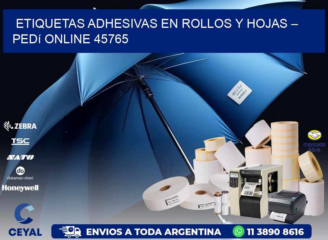 Etiquetas Adhesivas en Rollos y Hojas – Pedí Online 45765
