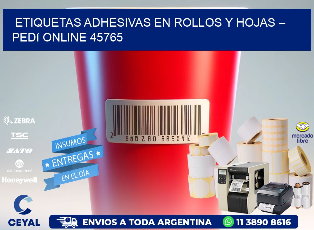 Etiquetas Adhesivas en Rollos y Hojas – Pedí Online 45765