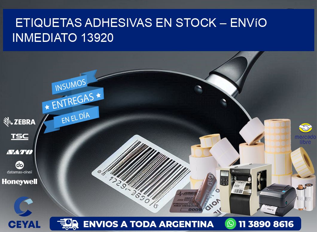 Etiquetas Adhesivas en Stock – Envío Inmediato 13920