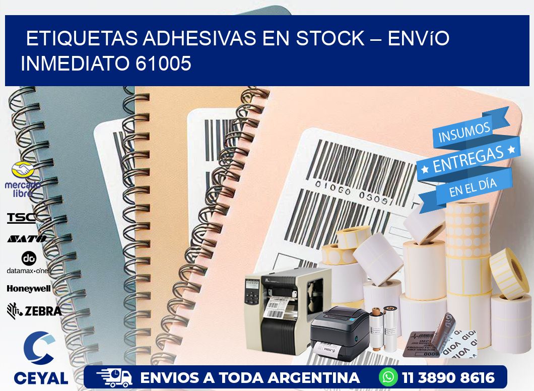 Etiquetas Adhesivas en Stock – Envío Inmediato 61005