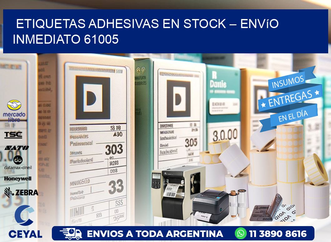 Etiquetas Adhesivas en Stock – Envío Inmediato 61005