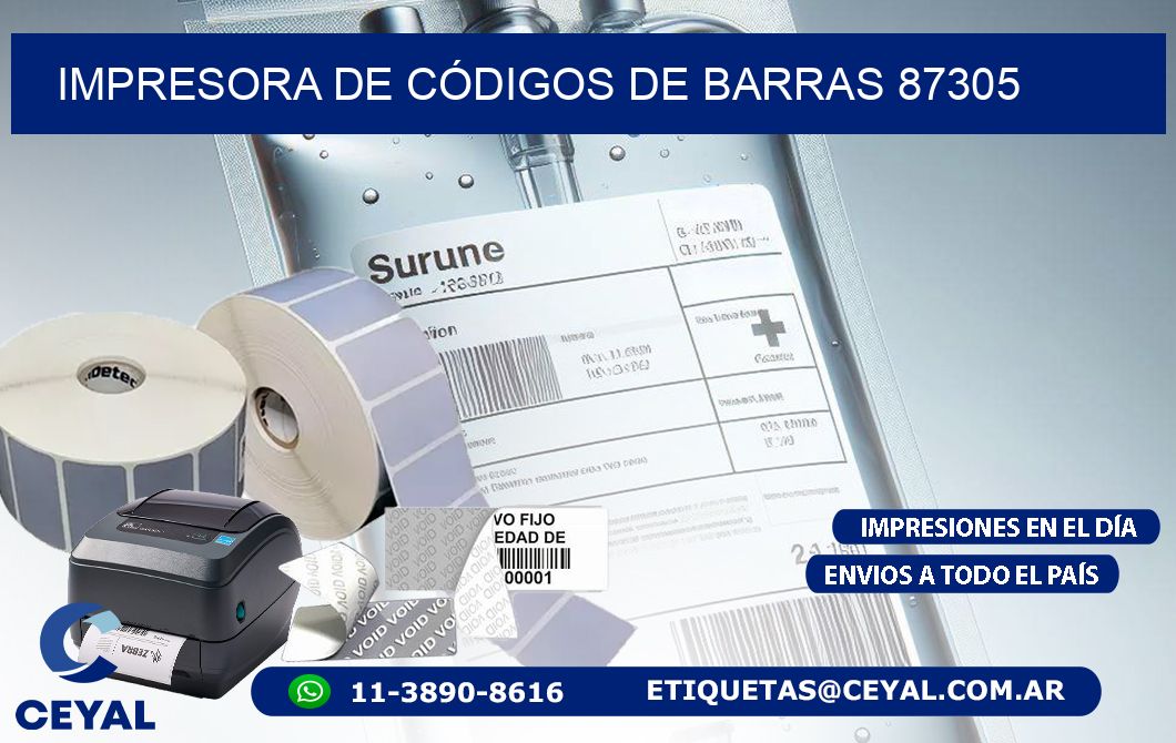 IMPRESORA DE CÓDIGOS DE BARRAS 87305