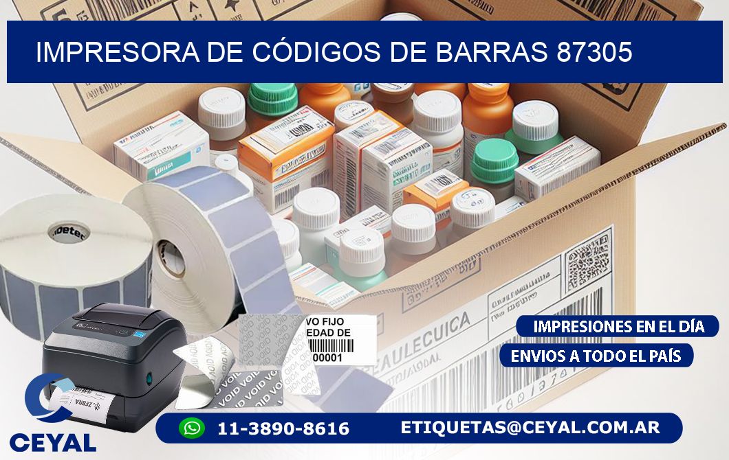 IMPRESORA DE CÓDIGOS DE BARRAS 87305