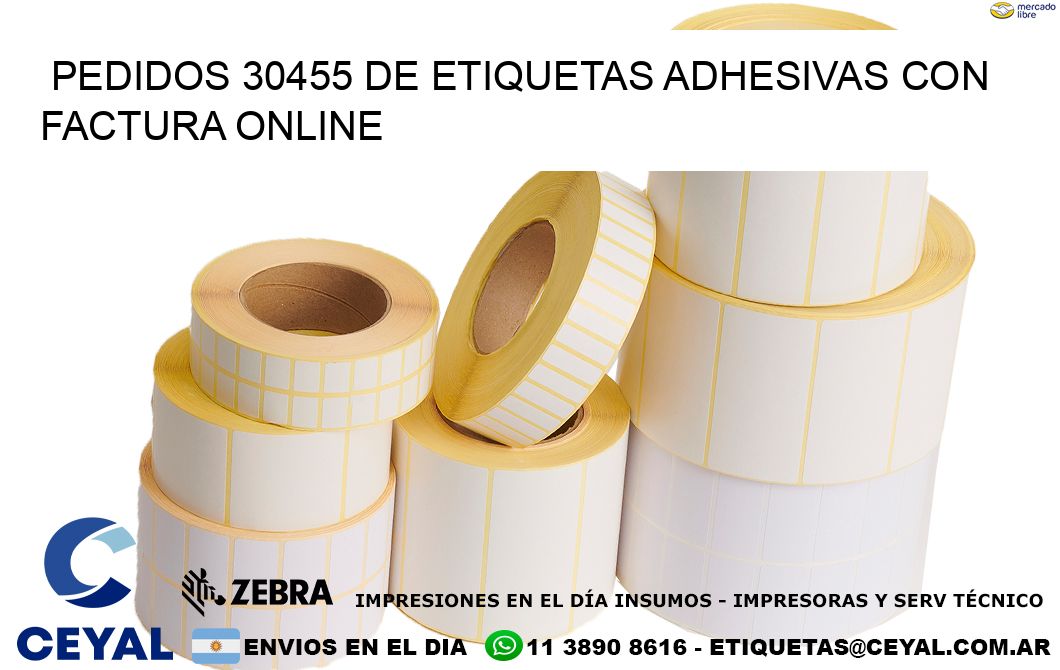 Pedidos 30455 de Etiquetas Adhesivas con Factura Online