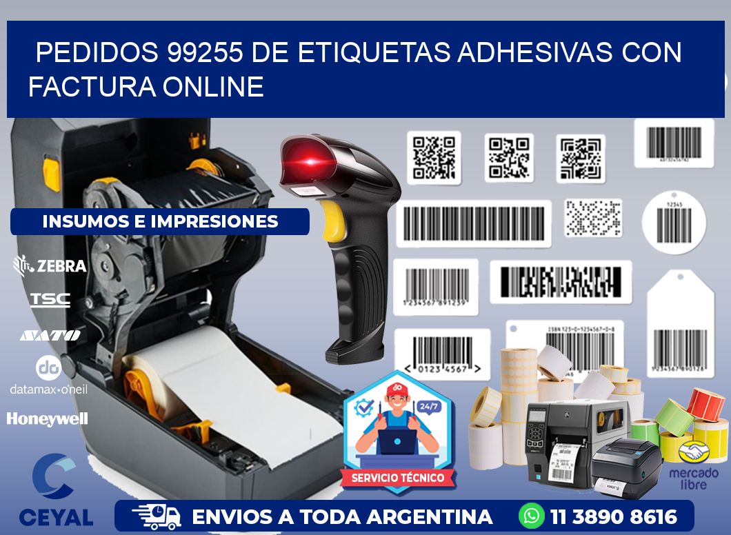 Pedidos 99255 de Etiquetas Adhesivas con Factura Online