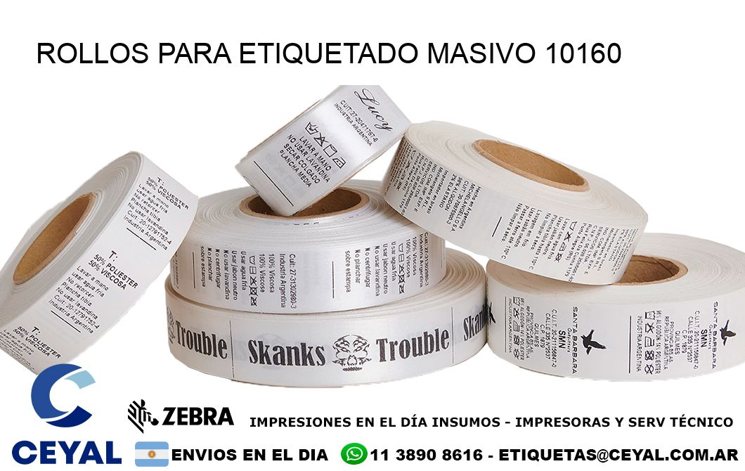 ROLLOS PARA ETIQUETADO MASIVO 10160