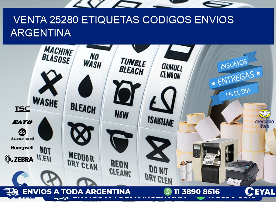 VENTA 25280 ETIQUETAS CODIGOS ENVIOS ARGENTINA