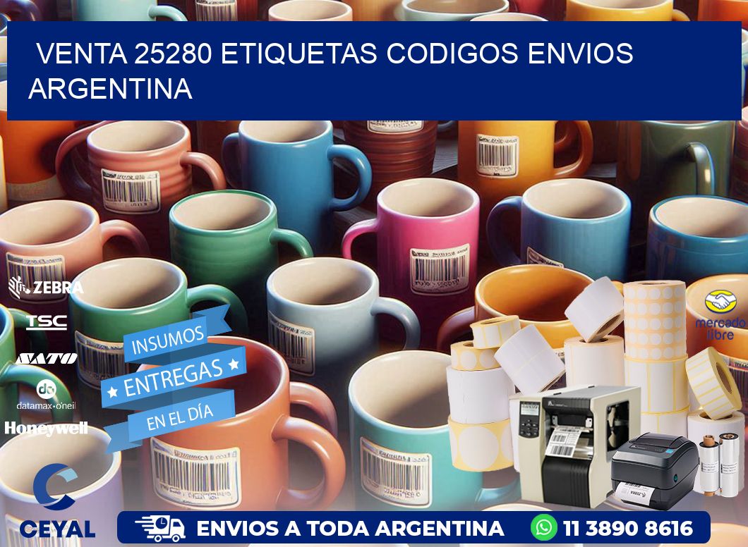 VENTA 25280 ETIQUETAS CODIGOS ENVIOS ARGENTINA