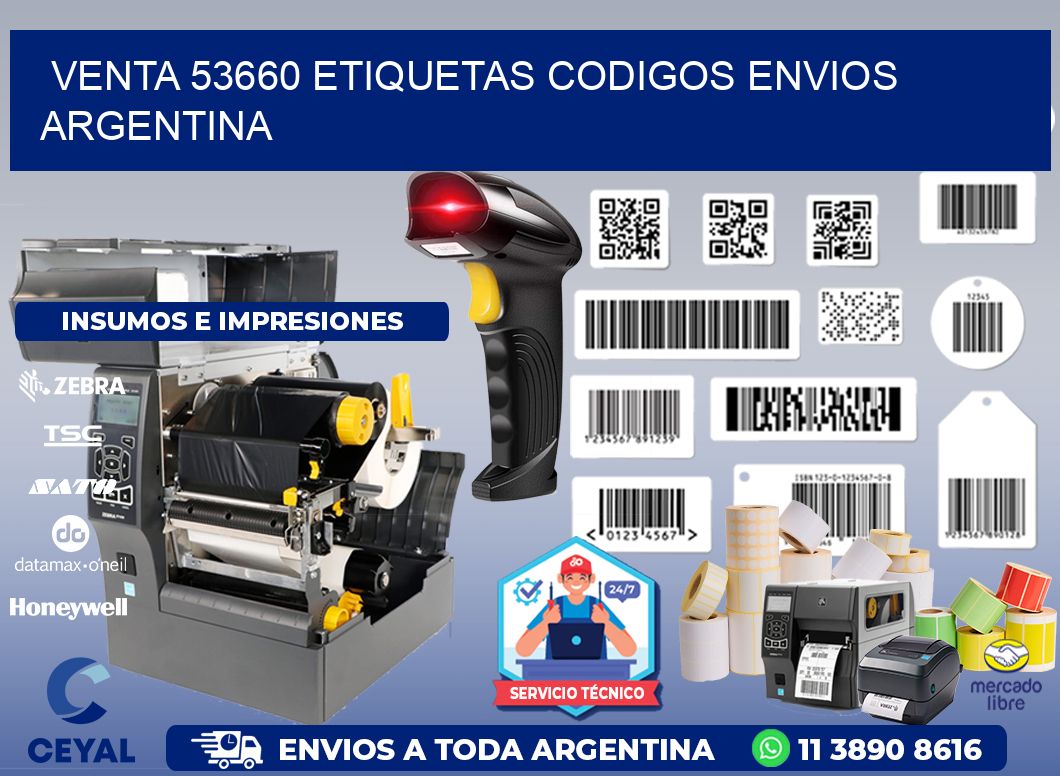 VENTA 53660 ETIQUETAS CODIGOS ENVIOS ARGENTINA
