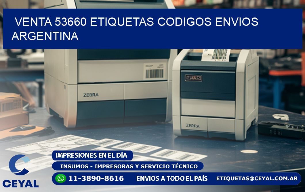 VENTA 53660 ETIQUETAS CODIGOS ENVIOS ARGENTINA
