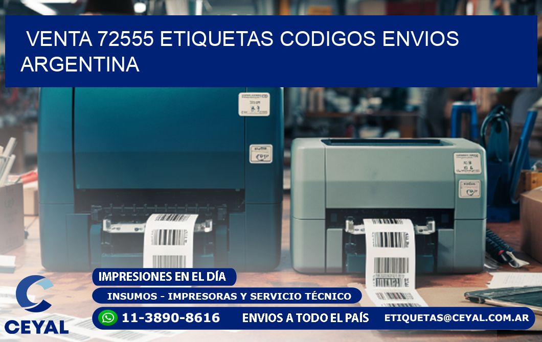 VENTA 72555 ETIQUETAS CODIGOS ENVIOS ARGENTINA