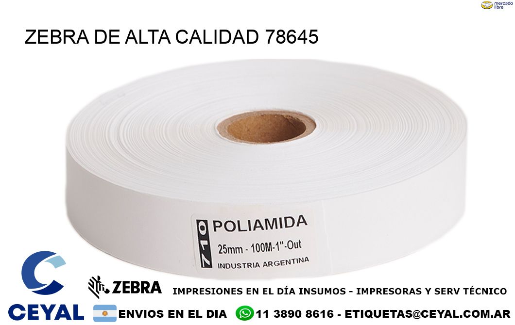 ZEBRA DE ALTA CALIDAD 78645