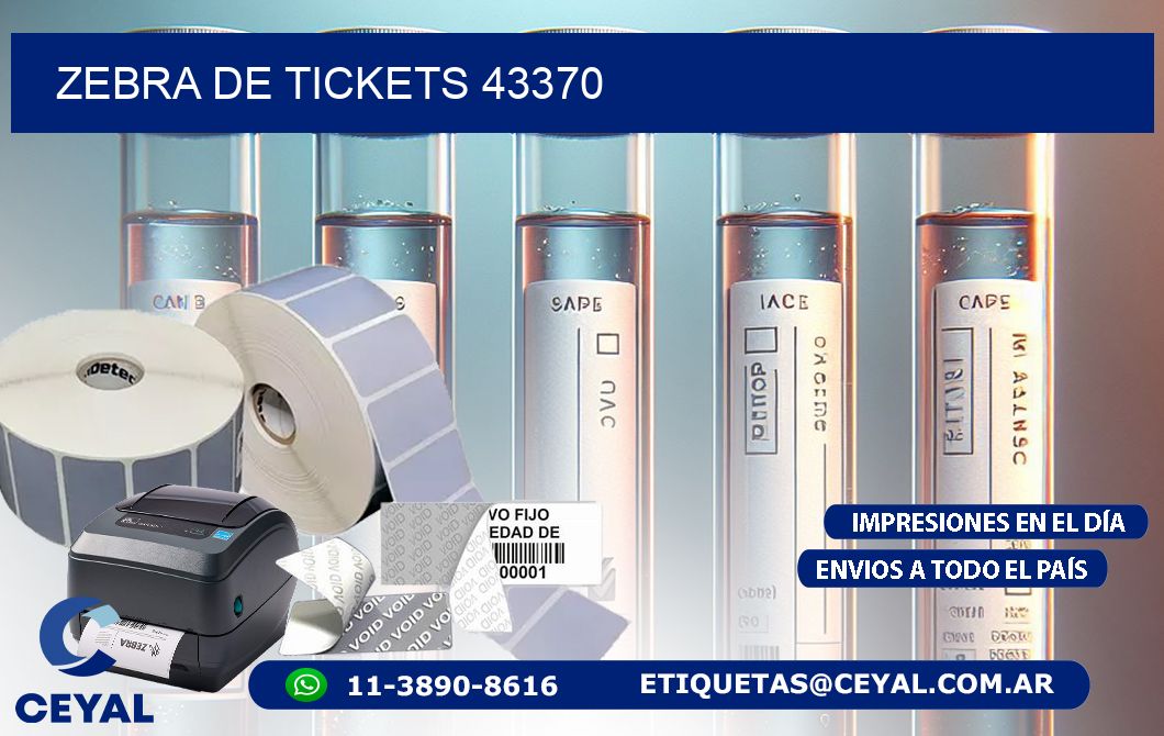ZEBRA DE TICKETS 43370