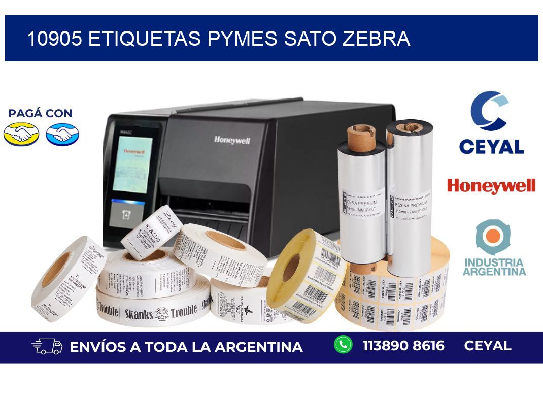 10905 ETIQUETAS PYMES SATO ZEBRA