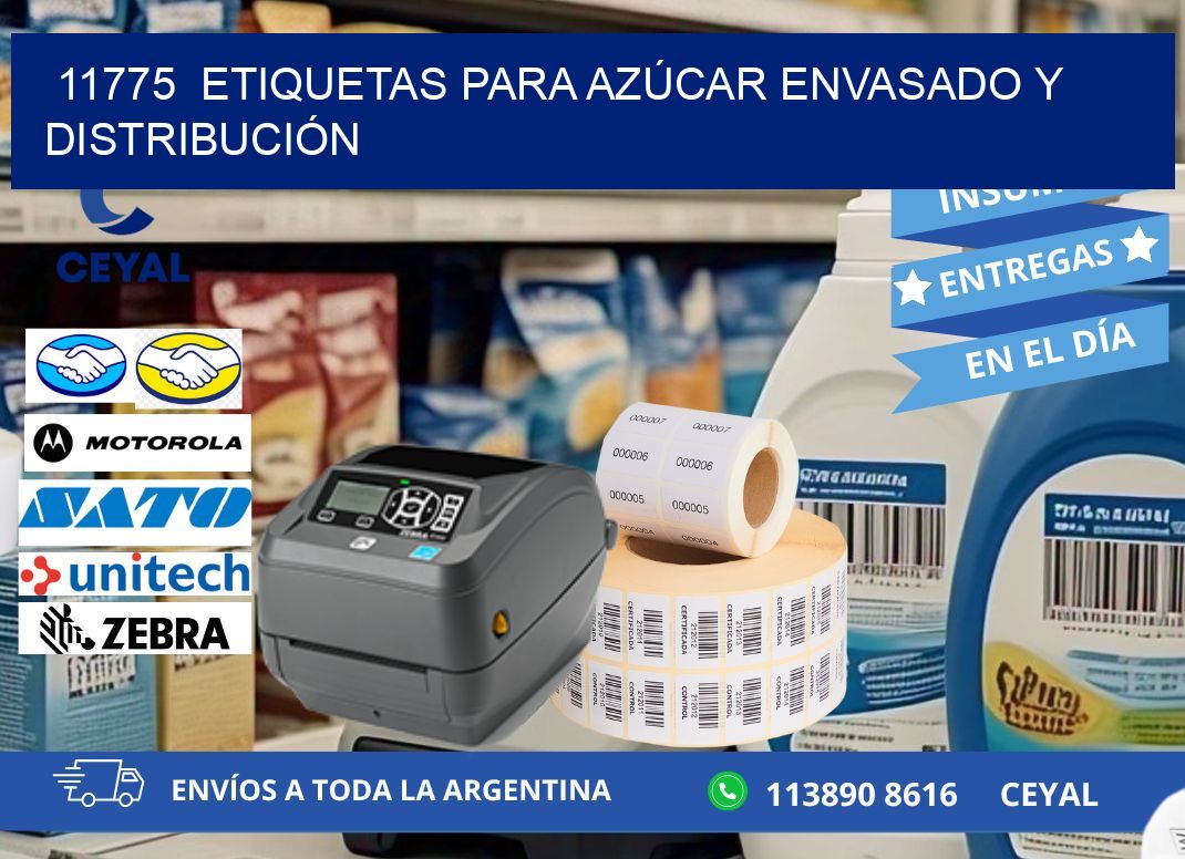 11775  ETIQUETAS PARA AZÚCAR ENVASADO Y DISTRIBUCIÓN