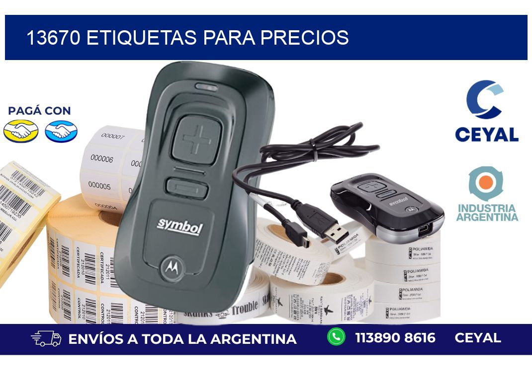 13670 ETIQUETAS PARA PRECIOS