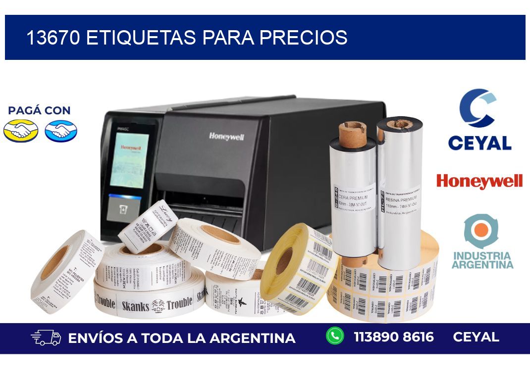 13670 ETIQUETAS PARA PRECIOS