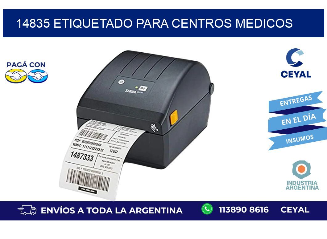 14835 ETIQUETADO PARA CENTROS MEDICOS
