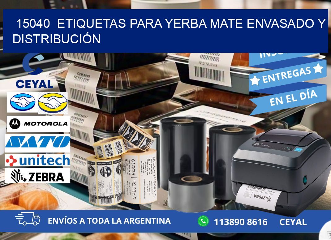 15040  ETIQUETAS PARA YERBA MATE ENVASADO Y DISTRIBUCIÓN