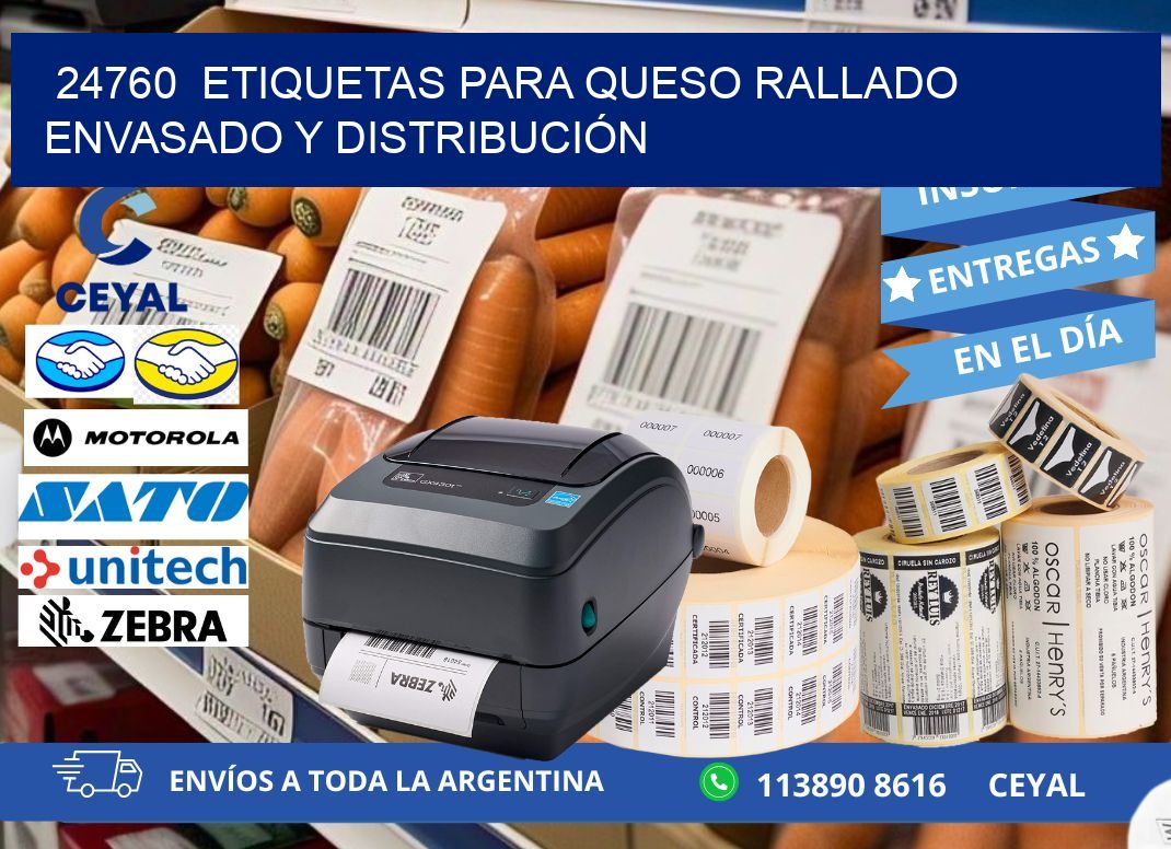 24760  ETIQUETAS PARA QUESO RALLADO ENVASADO Y DISTRIBUCIÓN