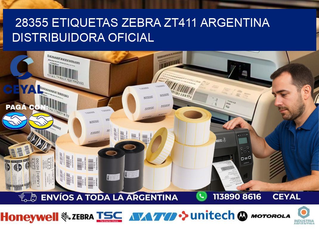 28355 etiquetas zebra zt411 argentina DISTRIBUIDORA OFICIAL