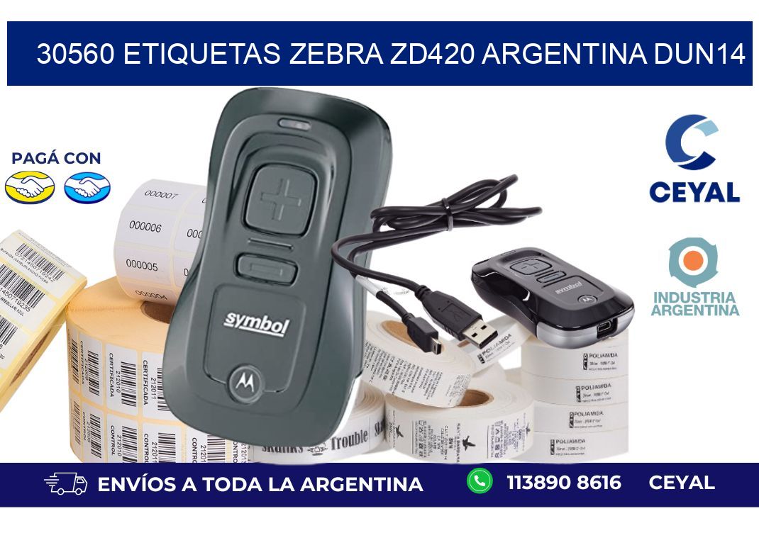 30560 etiquetas zebra zd420 argentina DUN14