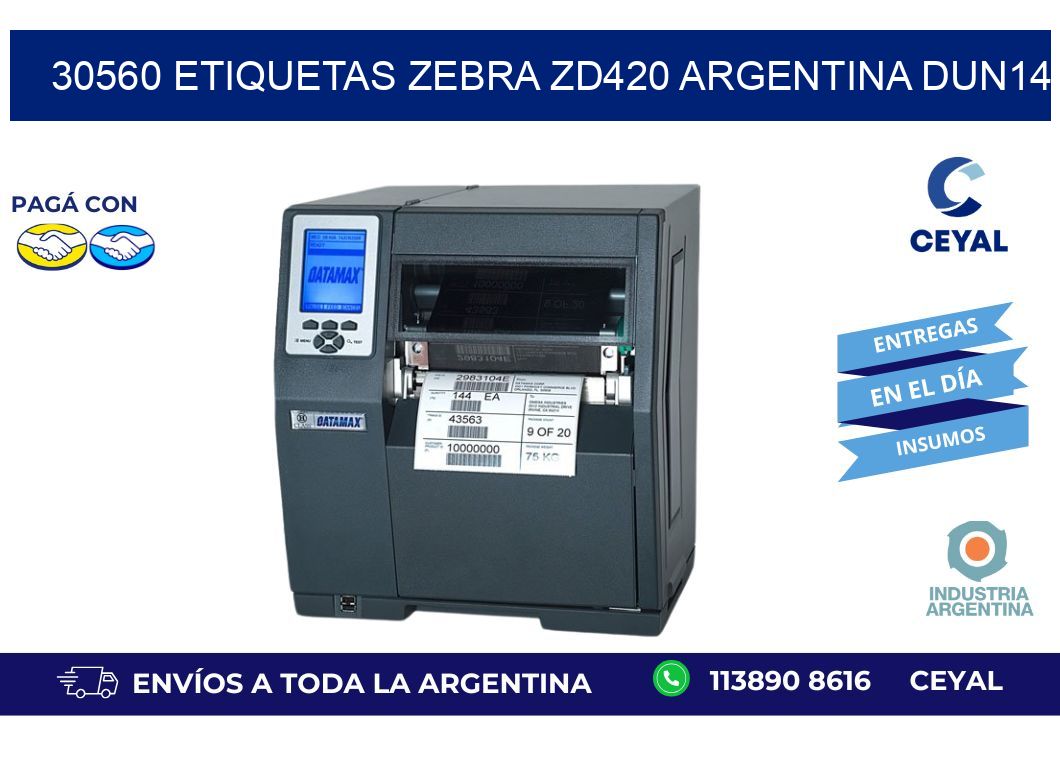 30560 etiquetas zebra zd420 argentina DUN14