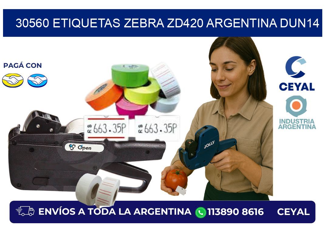 30560 etiquetas zebra zd420 argentina DUN14