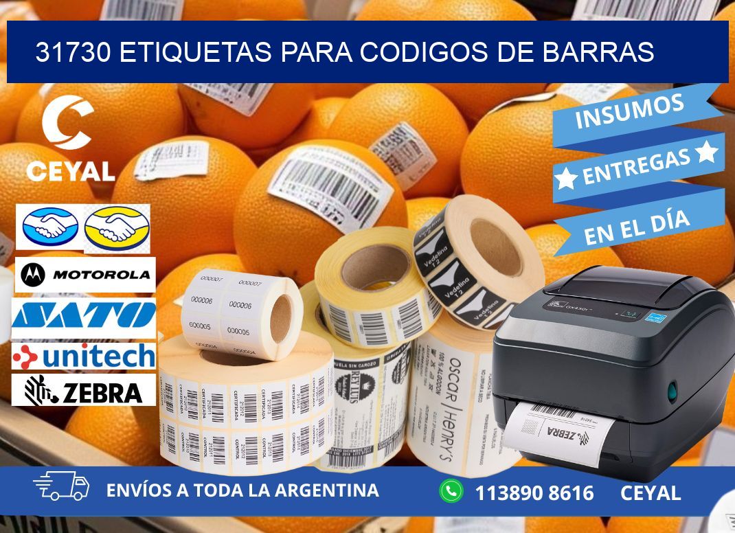 31730 ETIQUETAS PARA CODIGOS DE BARRAS