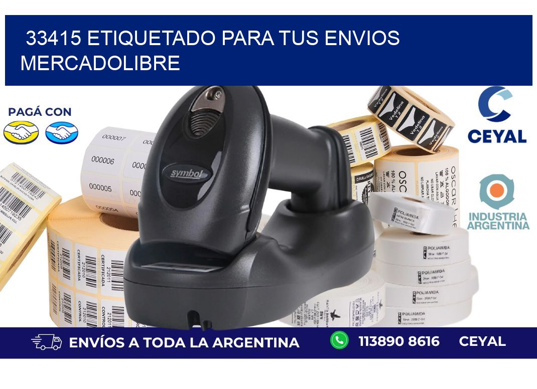 33415 ETIQUETADO PARA TUS ENVIOS MERCADOLIBRE