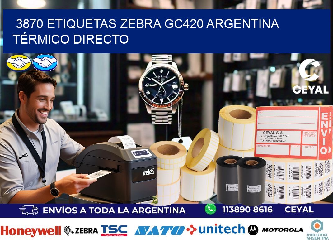 3870 etiquetas zebra gc420 argentina TÉRMICO DIRECTO