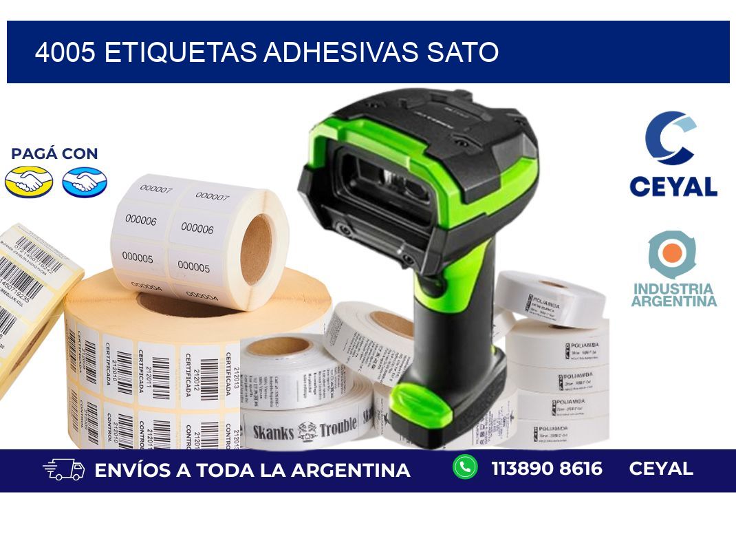 4005 ETIQUETAS ADHESIVAS SATO