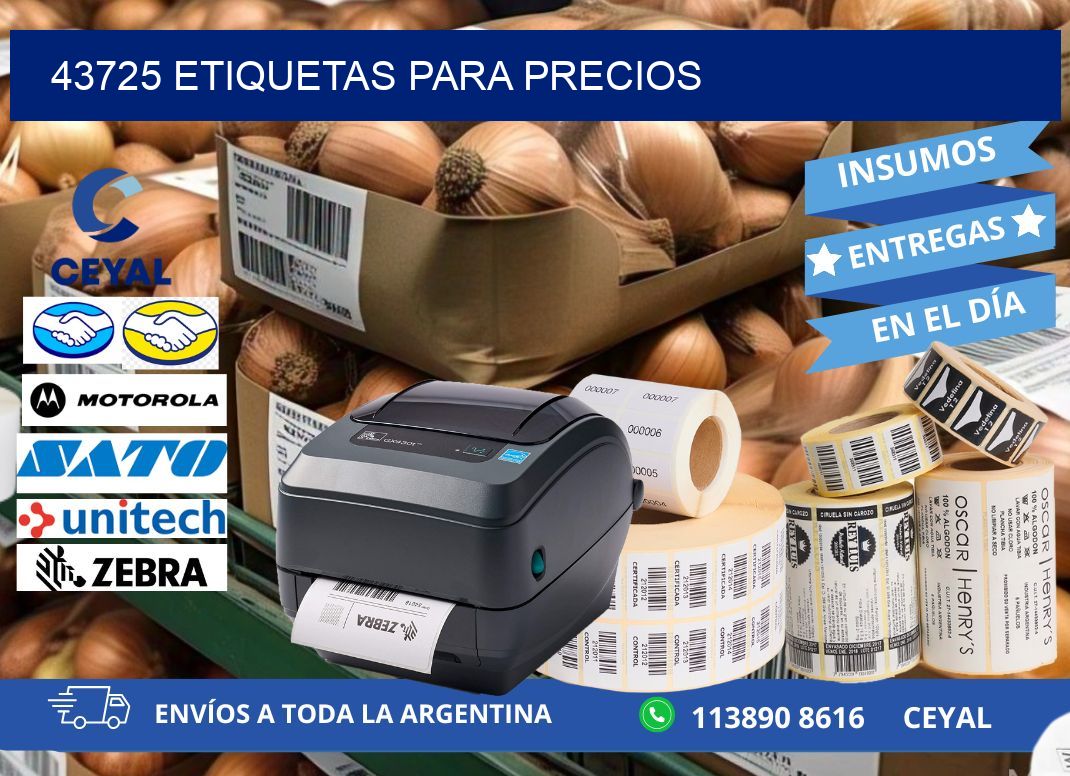 43725 ETIQUETAS PARA PRECIOS