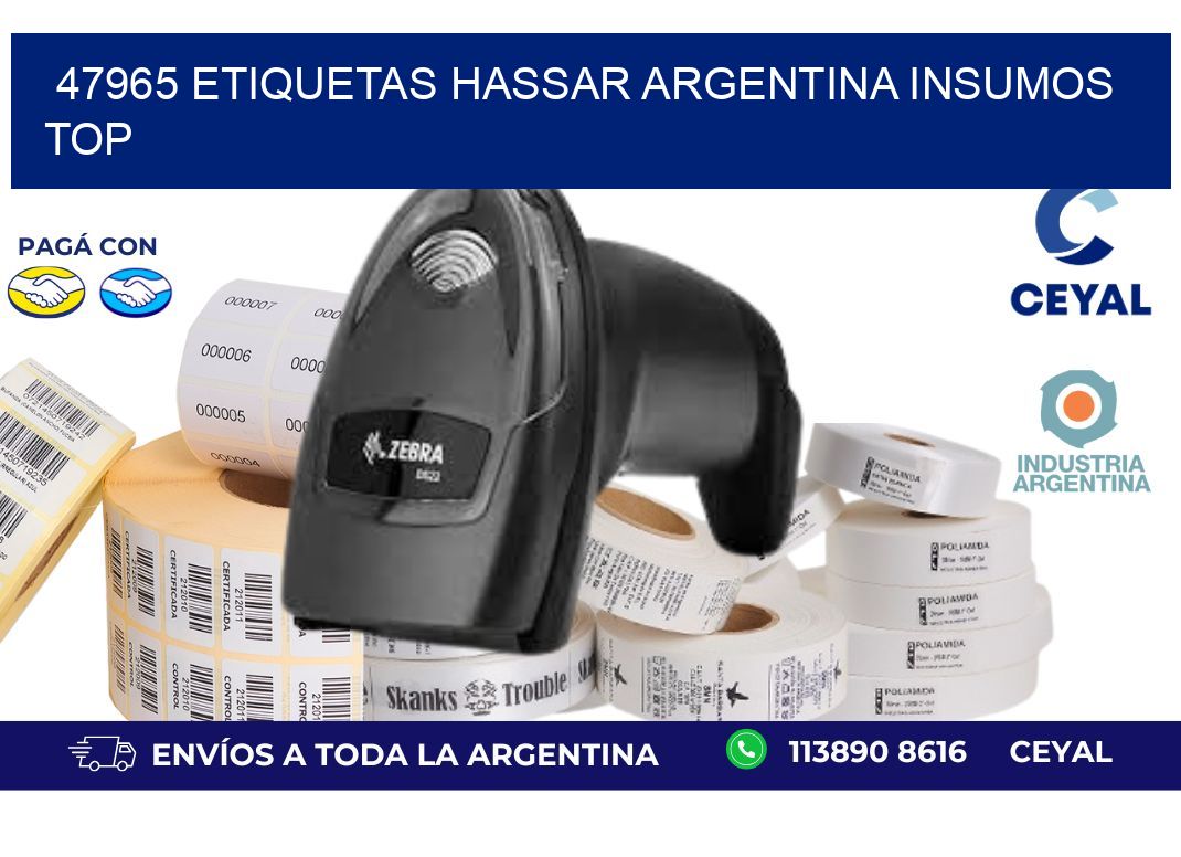 47965 etiquetas hassar argentina INSUMOS TOP