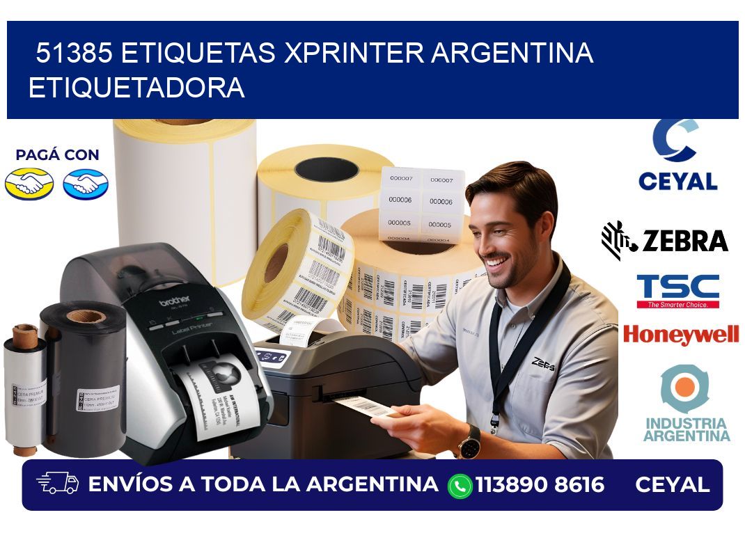 51385 etiquetas xprinter argentina ETIQUETADORA
